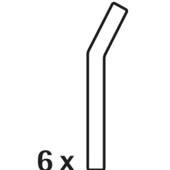 WMF Barzubehör|Baric Trinkhalme aus Glas, 22 cm, 6 Stück