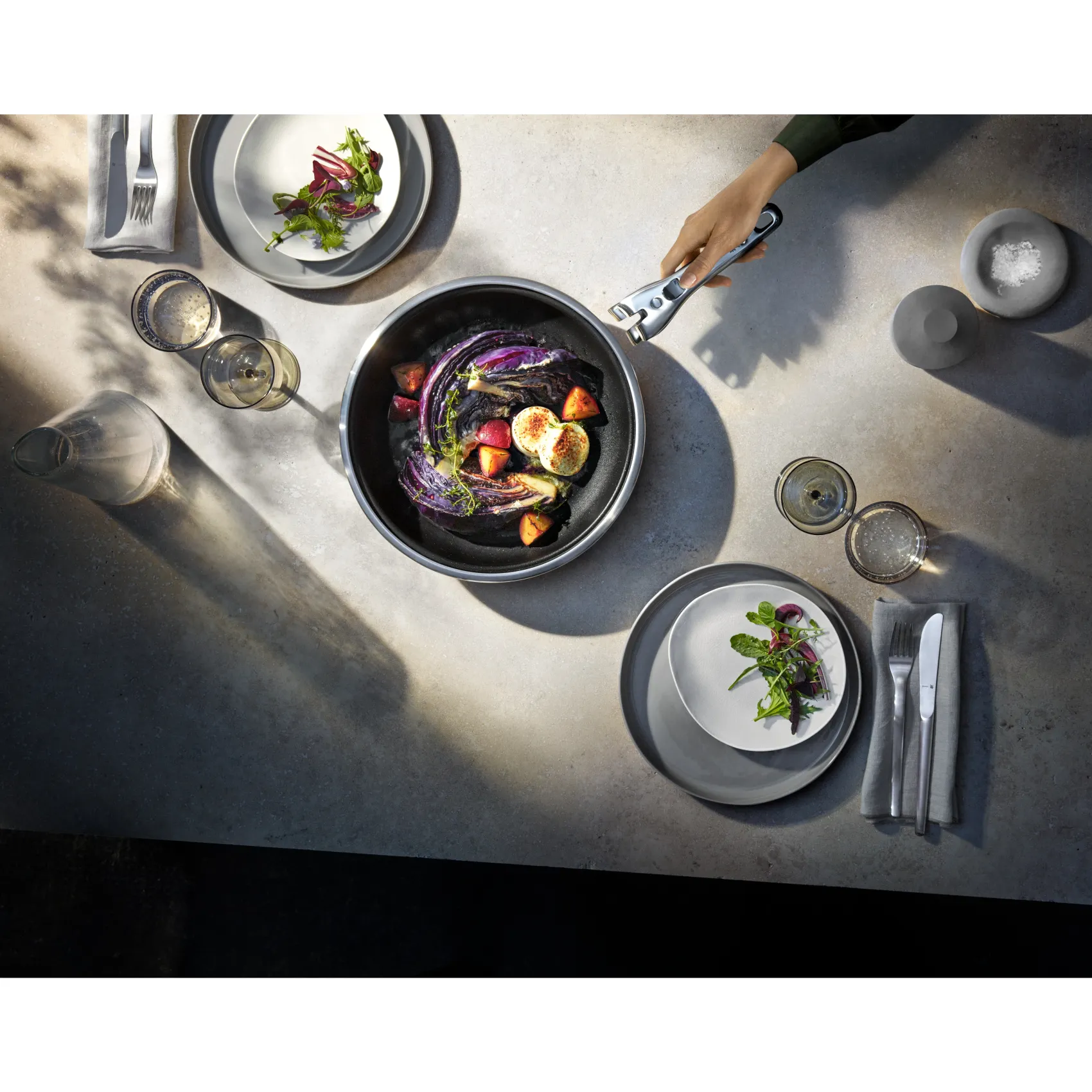 WMF Induktionspfannen|Bratpfannen|Click&Serve Bratpfanne mit Antihaftversiegelung, 20 cm