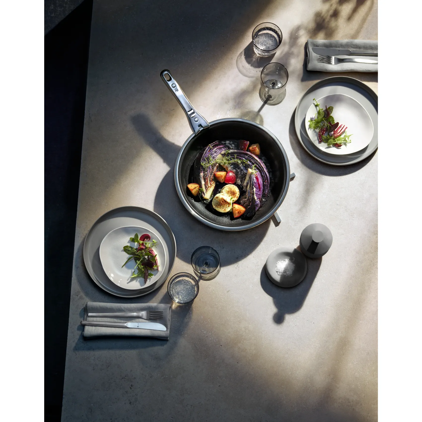 WMF Induktionspfannen|Bratpfannen|Click&Serve Bratpfanne mit Antihaftversiegelung, 20 cm