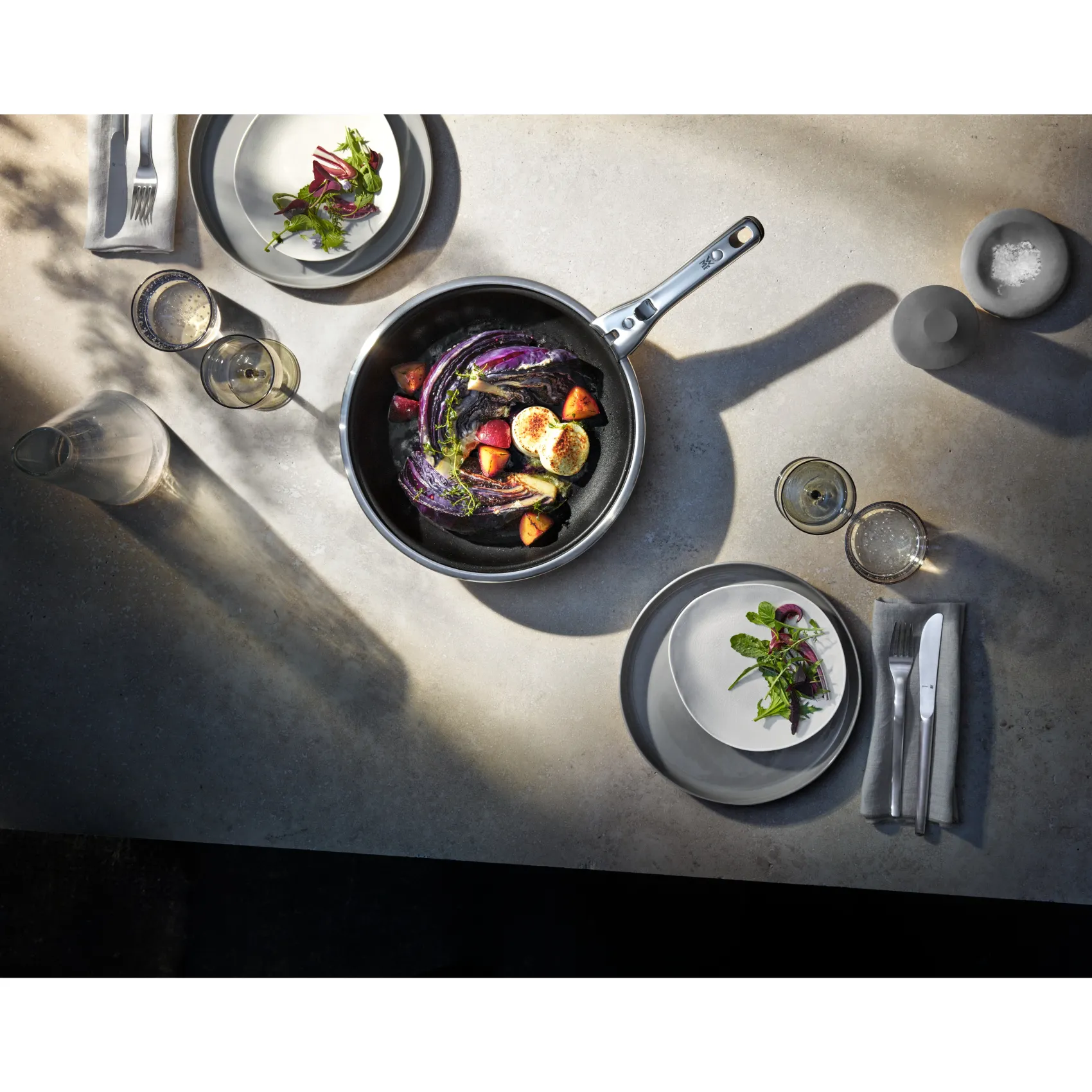 WMF Induktionspfannen|Bratpfannen|Click&Serve Bratpfanne mit Antihaftversiegelung, 28 cm