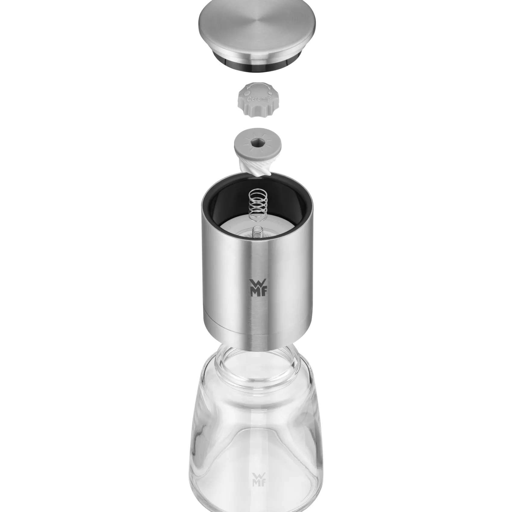 WMF Salz- & Pfeffermühlen|Gewürzmühlen|De Luxe Gewürzmühlen-Set, 3-teilig