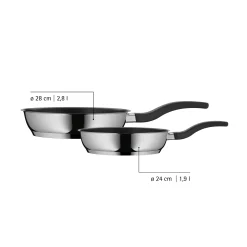 WMF Induktionspfannen|Bratpfannen|Devil Pfannen-Set, 2-teilig, 24 cm und 28 cm