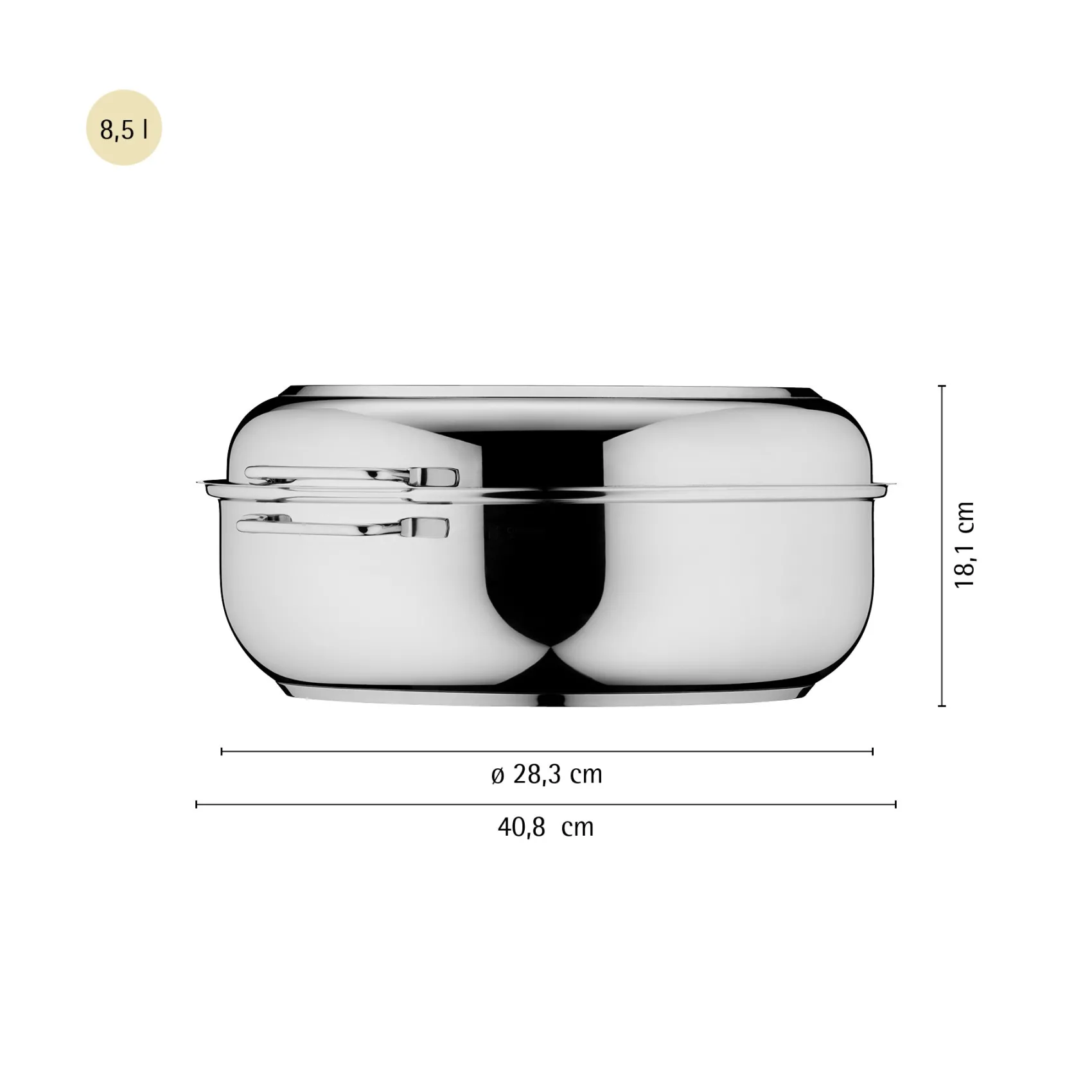 WMF Bräter & Schmortöpfe|Extrabräter mit Metalldeckel, Drahteinsatz und Fleischthermometer