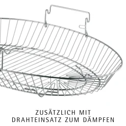 WMF Bräter & Schmortöpfe|Extrabräter mit Metalldeckel, Drahteinsatz und Fleischthermometer