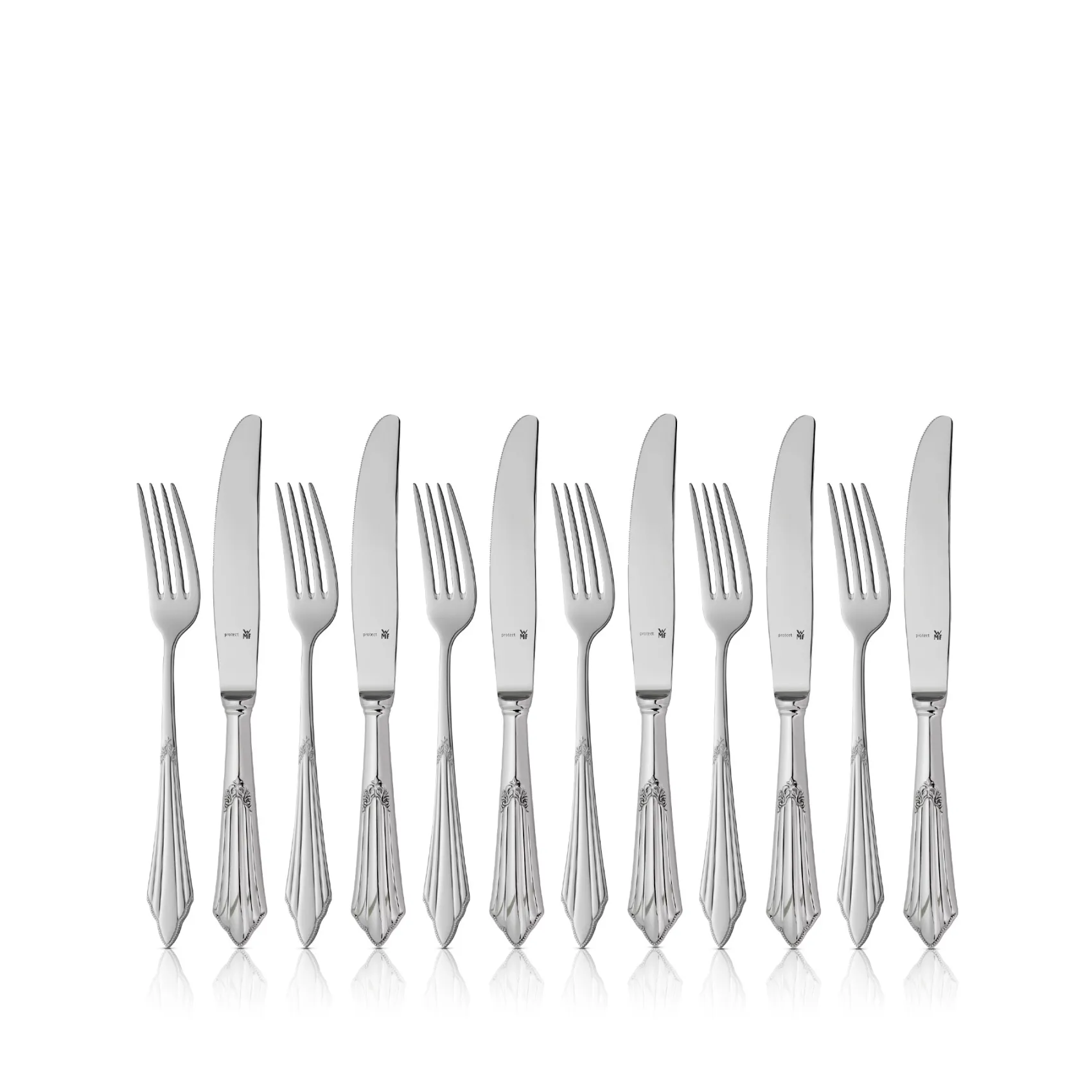WMF Besteck-Sets|Fächer Dessertbesteck-Set, 12-teilig, Cromargan protect®