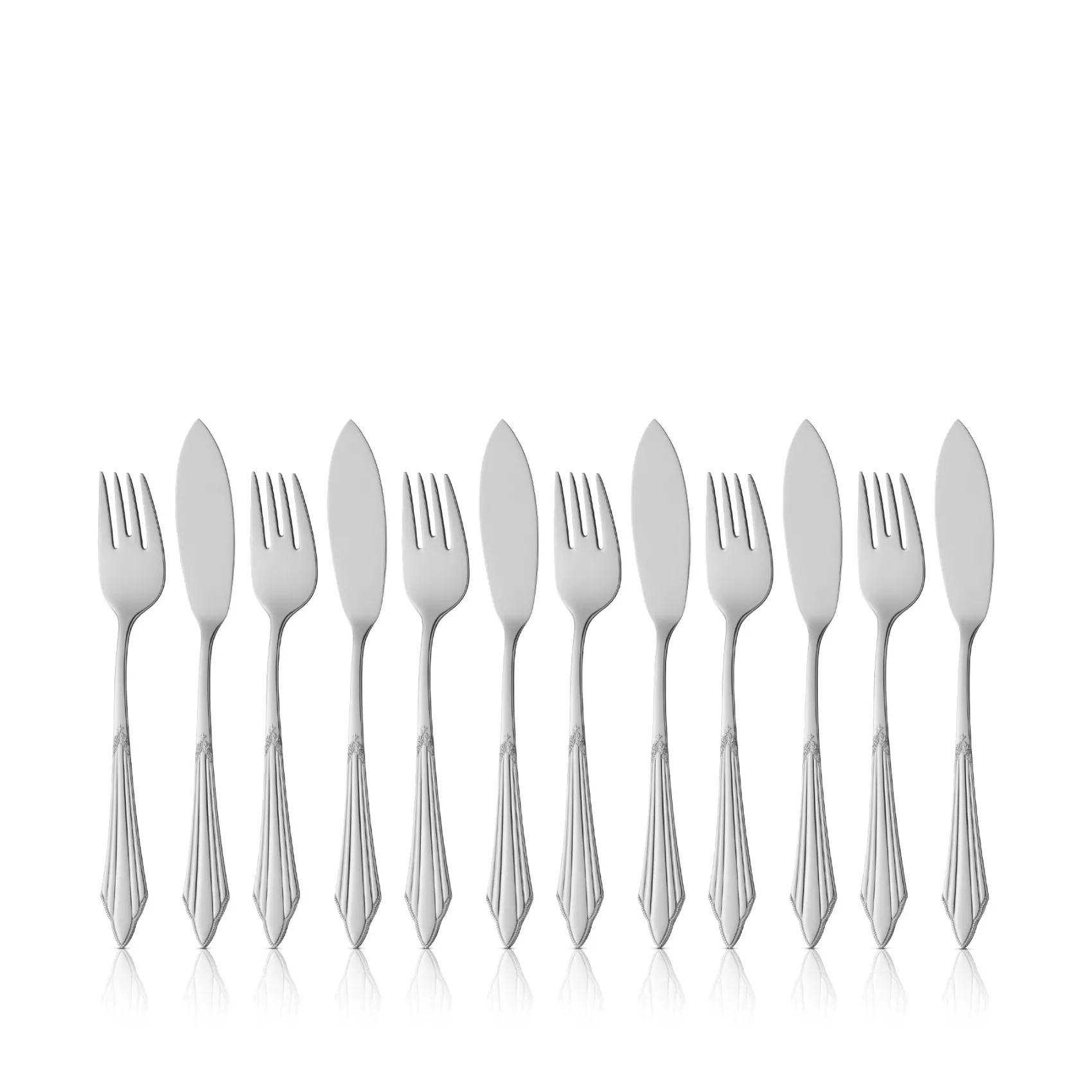 WMF Besteck-Sets|Fächer Fischbesteck-Set, 12-teilig, Cromargan protect®