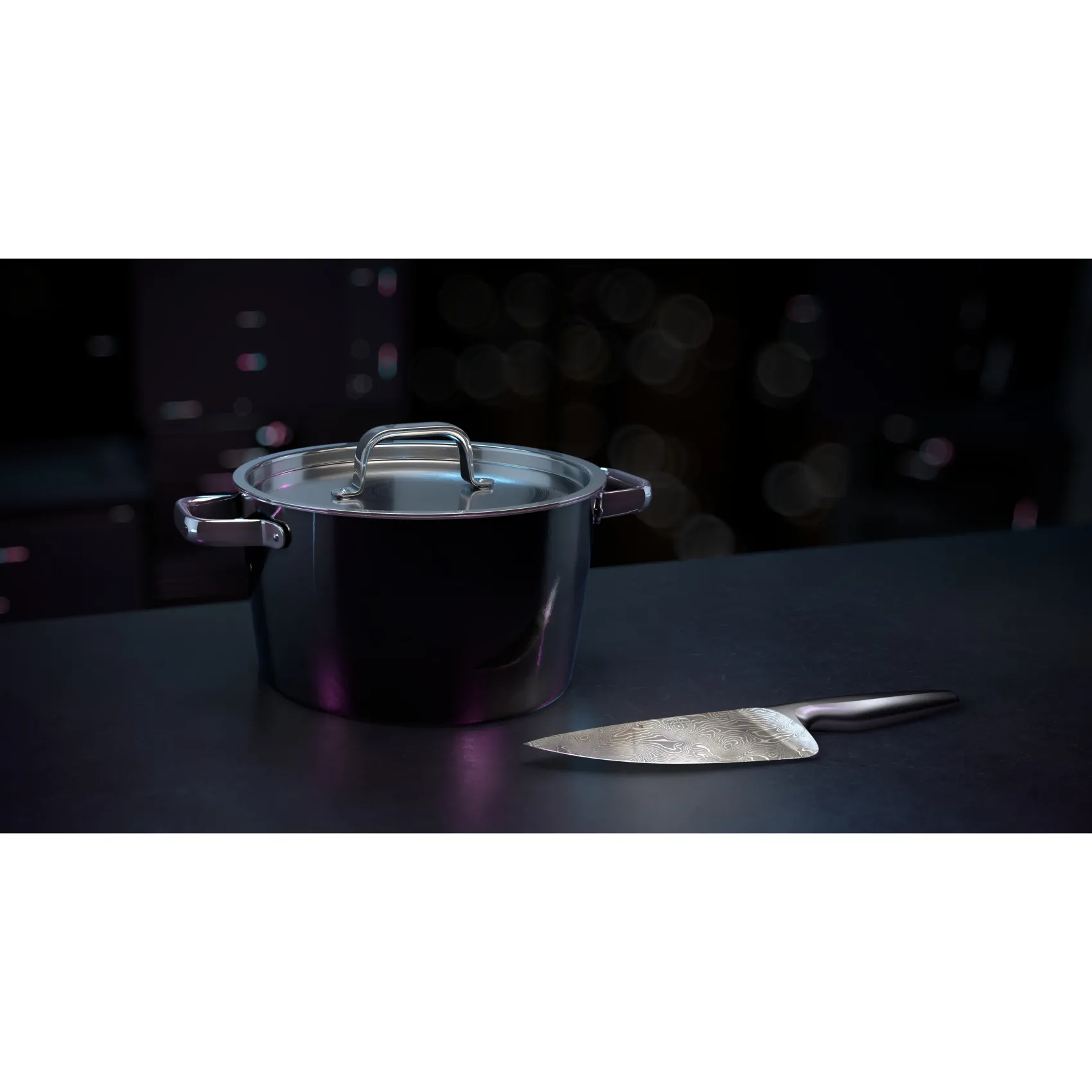 WMF Kochtöpfe|Induktionstöpfe|Fusiontec Aromatic Kochtopf, 24 cm, Black