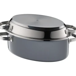 WMF Bräter & Schmortöpfe|Fusiontec Mineral Multi-Bräter mit Edelstahldeckel, 38 cm, Platinum