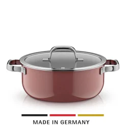 WMF Induktionstöpfe|Fusiontec Mineral Pro, Bratentopf mit Deckel, 24 cm, Rose Quartz