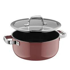 WMF Induktionstöpfe|Fusiontec Mineral Pro, Bratentopf mit Deckel, 24 cm, Rose Quartz
