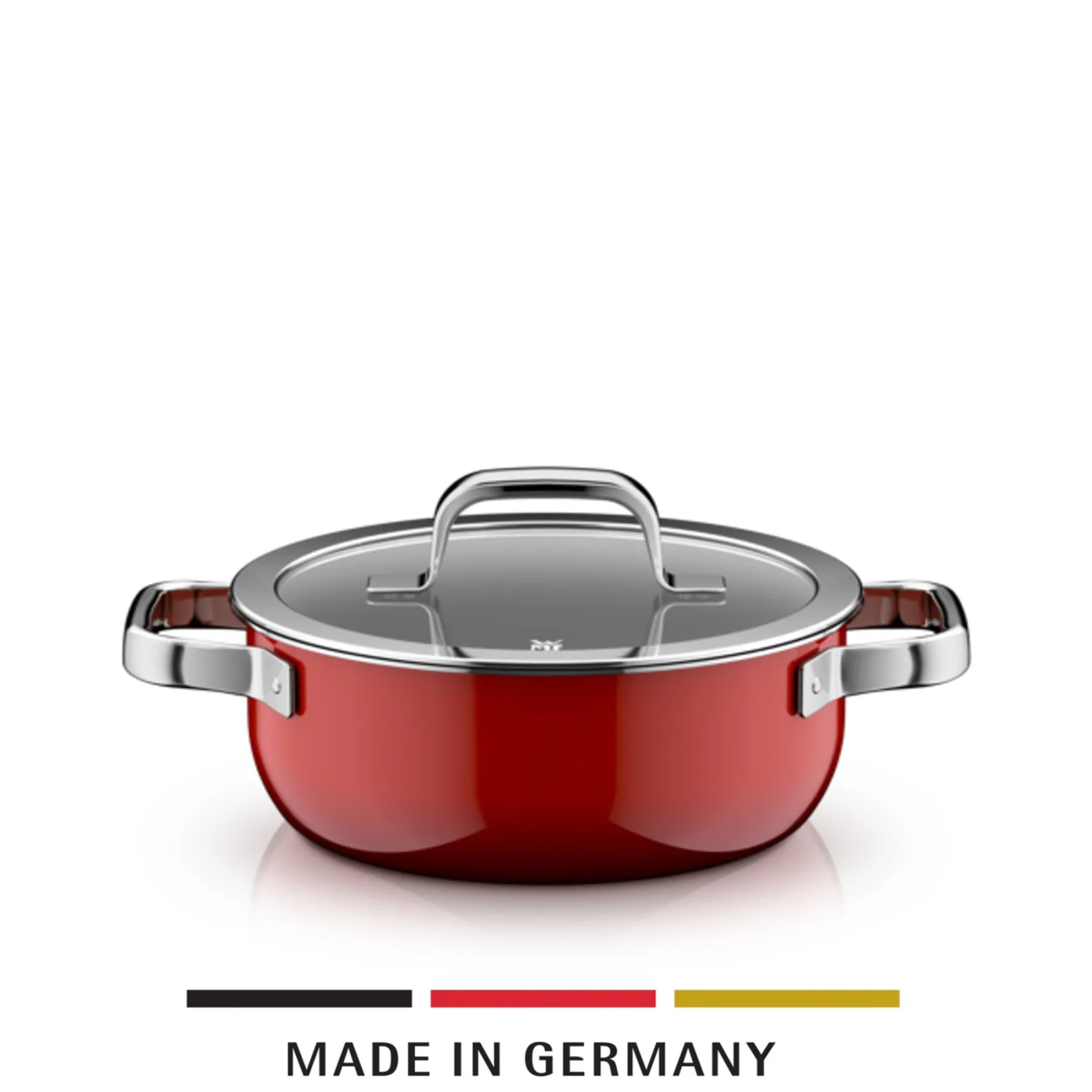 WMF Bratentöpfe|Fusiontec Mineral Pro, Bratentopf mit Deckel, 20 cm, Passion Red
