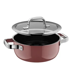 WMF Induktionstöpfe|Fusiontec Mineral Pro, Bratentopf mit Deckel, 20 cm, Rose Quartz