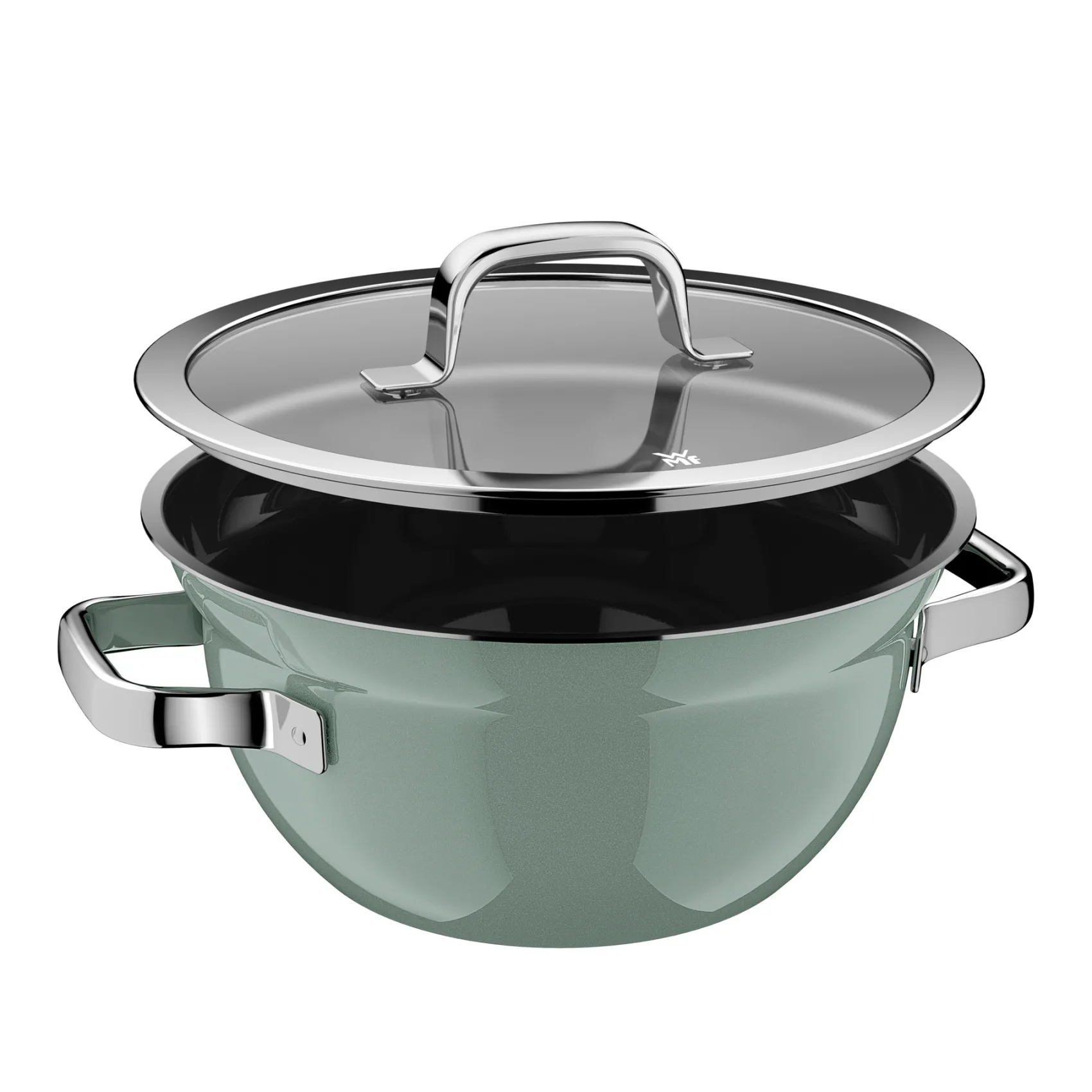 WMF Kochtöpfe|Fusiontec Mineral Pro, Kochschüssel mit Deckel, 24 cm, Eucalyptus Haze