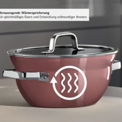 WMF Kochtöpfe|Fusiontec Mineral Pro, Kochschüssel mit Deckel, 24 cm, Rose Quartz