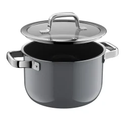 WMF Kochtöpfe|Induktionstöpfe|Fusiontec Mineral Pro, Kochtopf mit Deckel, 20 cm, Platinum