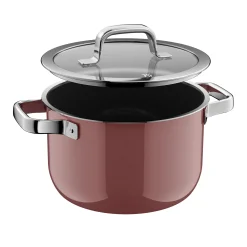 WMF Kochtöpfe|Induktionstöpfe|Fusiontec Mineral Pro, Kochtopf mit Deckel, 20 cm, Rose Quartz