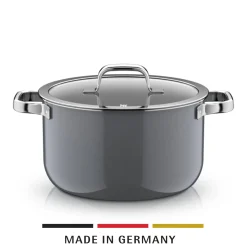 WMF Kochtöpfe|Induktionstöpfe|Fusiontec Mineral Pro, Kochtopf mit Deckel, 24 cm, Platinum