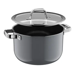 WMF Kochtöpfe|Induktionstöpfe|Fusiontec Mineral Pro, Kochtopf mit Deckel, 24 cm, Platinum