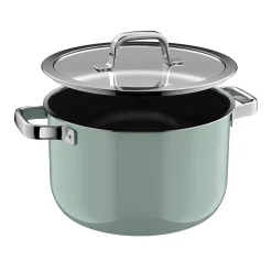 WMF Kochtöpfe|Induktionstöpfe|Fusiontec Mineral Pro, Kochtopf mit Deckel, 24 cm, Eucalyptus Haze