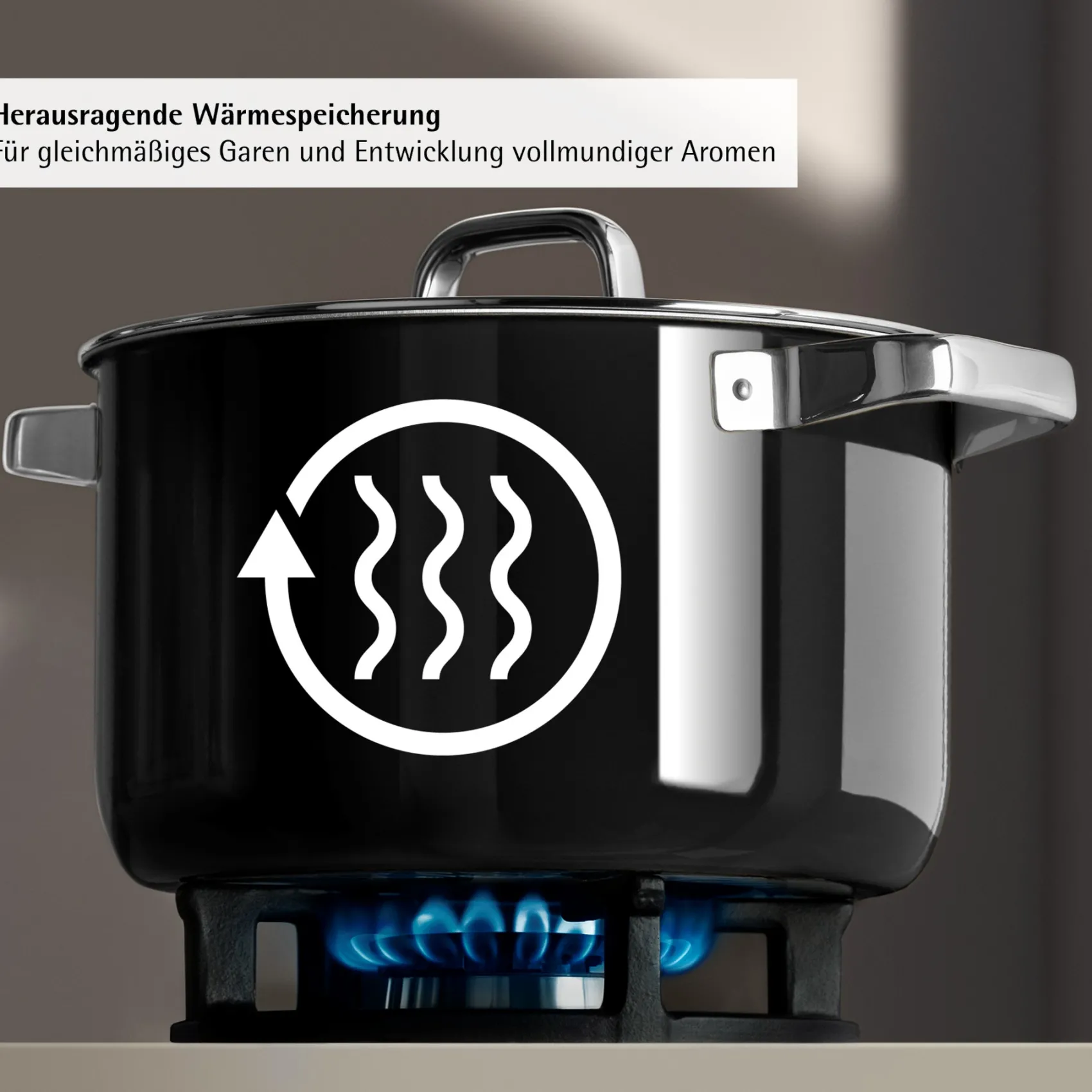 WMF Kochtöpfe|Fusiontec Mineral Pro, Kochtopf mit Deckel, 16 cm, Black