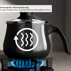 WMF Induktionstöpfe|Fusiontec Mineral Pro, Mini-Topf mit Deckel, 12 cm, Black