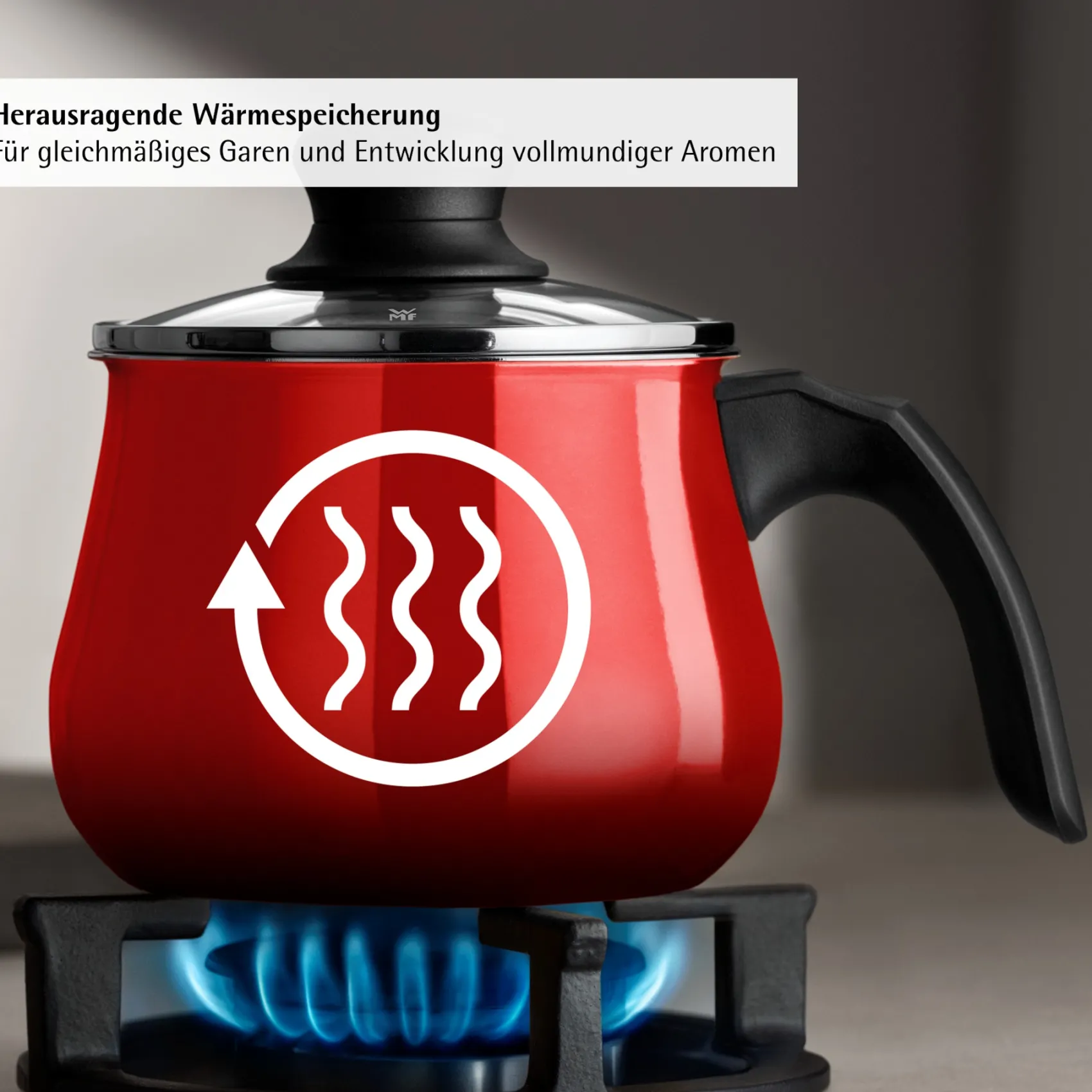 WMF Induktionstöpfe|Fusiontec Mineral Pro, Mini-Topf mit Deckel, 12 cm, Passion Red