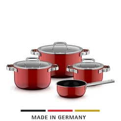 WMF Topfsets|Fusiontec Mineral Pro, Topf-Set, 4-teilig, Passion Red