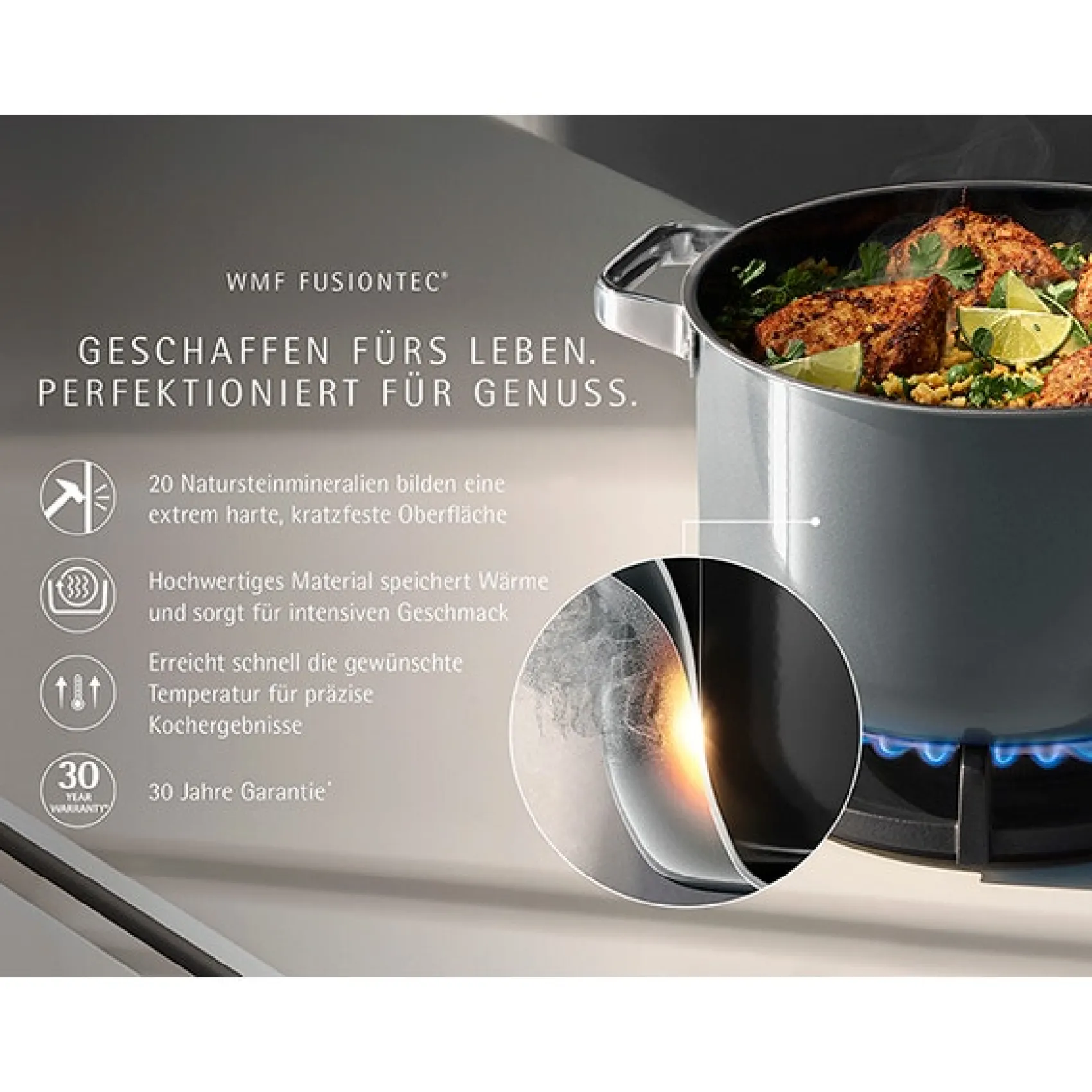 WMF Topfsets|Fusiontec Mineral Pro, Topf-Set, 4-teilig, Platinum