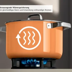 WMF Topfsets|Fusiontec Mineral Pro, Topf-Set, 4-teilig, Papaya Orange