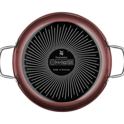 WMF Schmorpfannen|Pfannen Mit Deckel|Fusiontec Mineral Schmorpfanne mit Glasdeckel, 24 cm, Rose Quartz