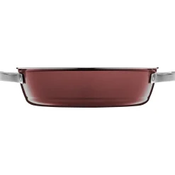 WMF Schmorpfannen|Pfannen Mit Deckel|Fusiontec Mineral Schmorpfanne mit Glasdeckel, 24 cm, Rose Quartz