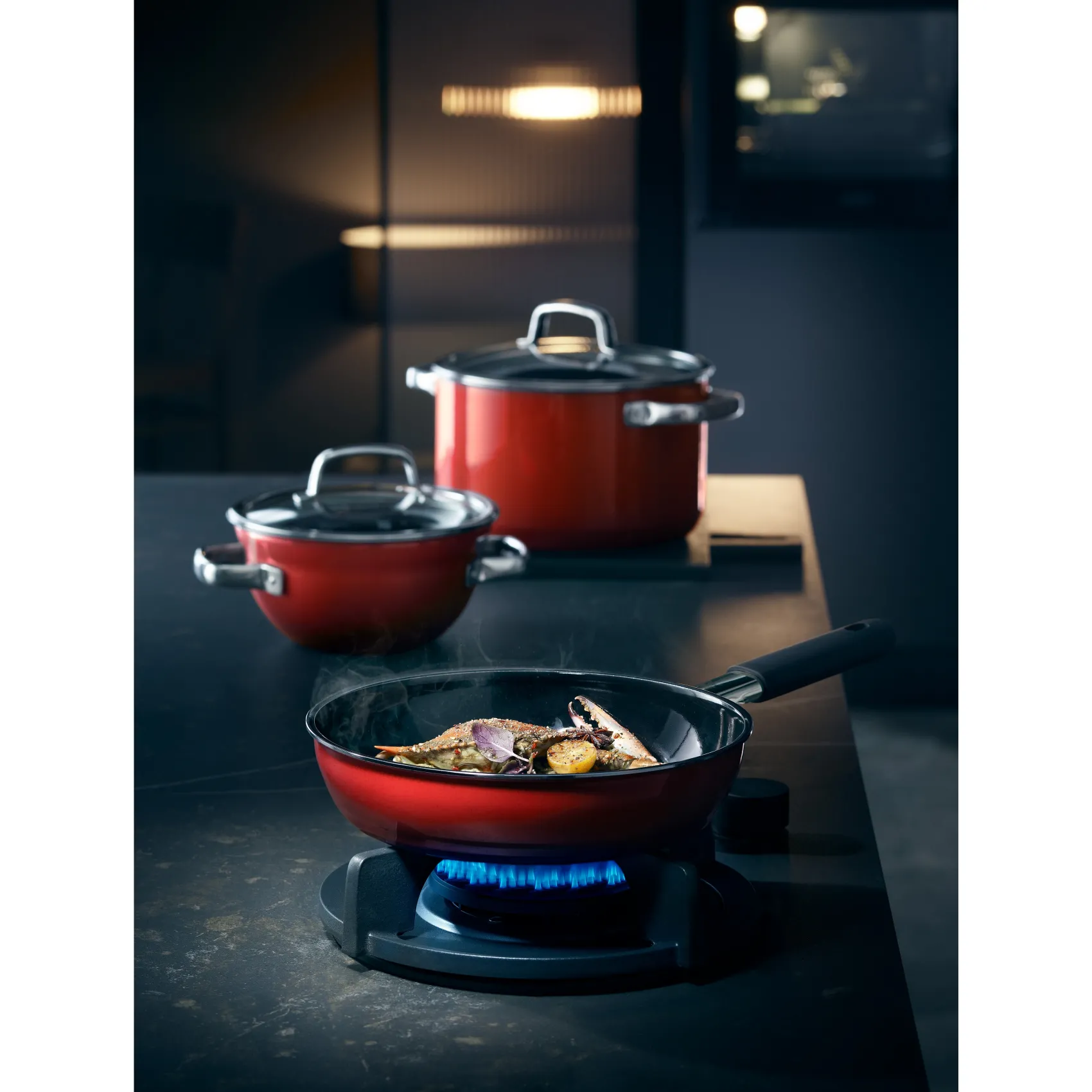 WMF Bratpfannen|Fusiontec Mineral Stielpfanne, 28 cm, Red