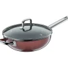 WMF Woks|Fusiontec Mineral Wok mit Glasdeckel, 28 cm, Rose Quartz