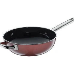 WMF Woks|Fusiontec Mineral Wok mit Glasdeckel, 28 cm, Rose Quartz