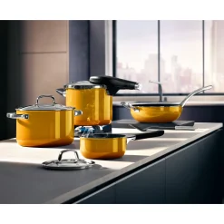 WMF Schnellkochtöpfe|Induktionstöpfe|Fusiontec Perfect Premium Schnellkochtopf, 22 cm, 4,5 l Yellow