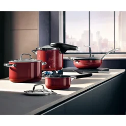 WMF Schnellkochtöpfe|Induktionstöpfe|Fusiontec Perfect Premium Schnellkochtopf, 22 cm, 4,5 l Red