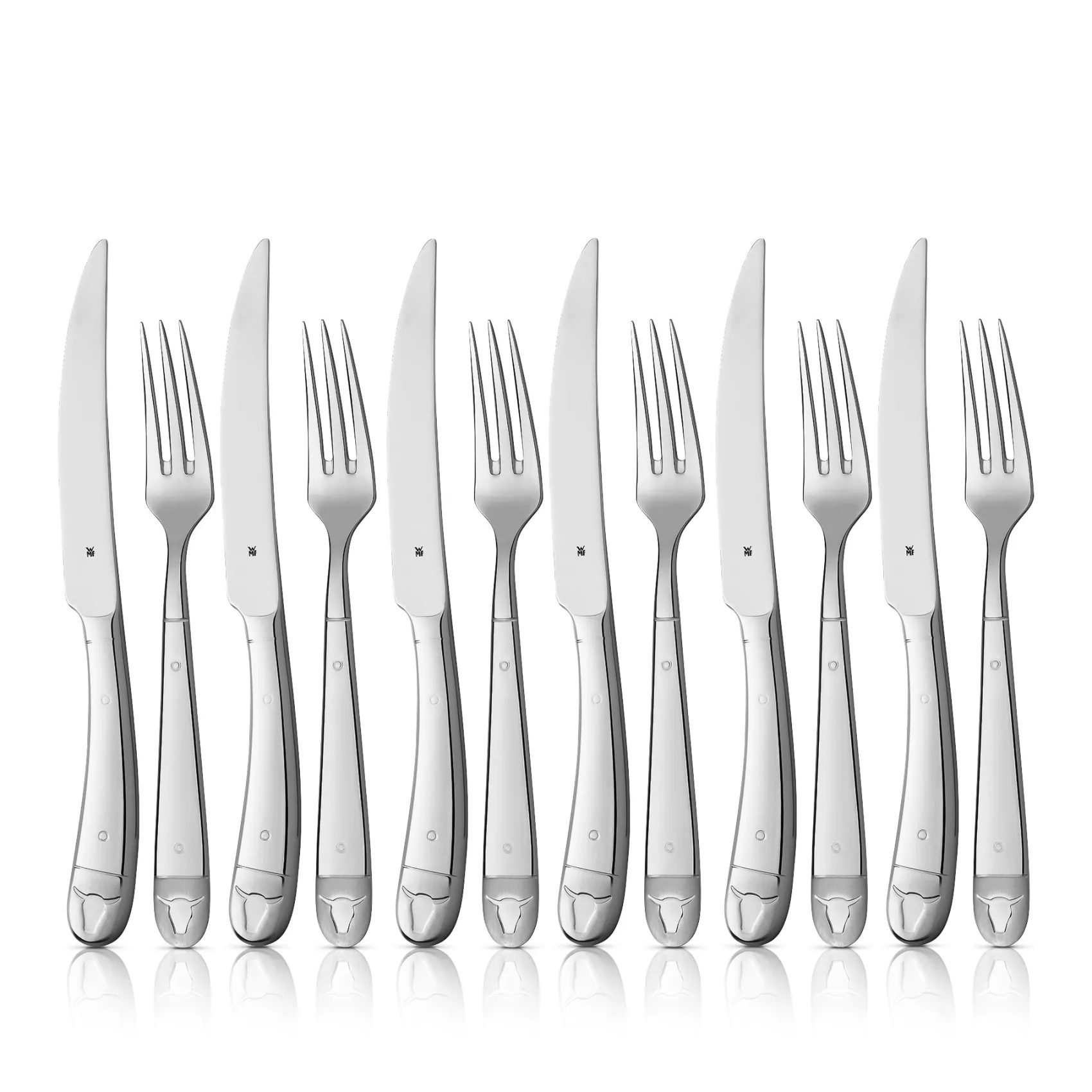 WMF Steakmesser|Besteck-Sets|Geschenkidee Steakbesteck-Set, 12-teilig