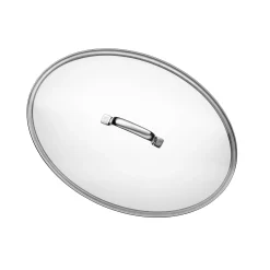 WMF Pfannen Mit Deckel|Induktionspfannen|Gourmet-/Fischpfanne mit Glasdeckel, oval, 38 x 26 cm