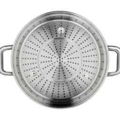 WMF Bräter & Schmortöpfe|Iconic Bräter mit Dampfgareinsatz, 28 cm