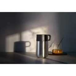 WMF Thermobecher|Impulse Travel Mug Thermobecher, 0,3 l, Edelstahl gebürstet