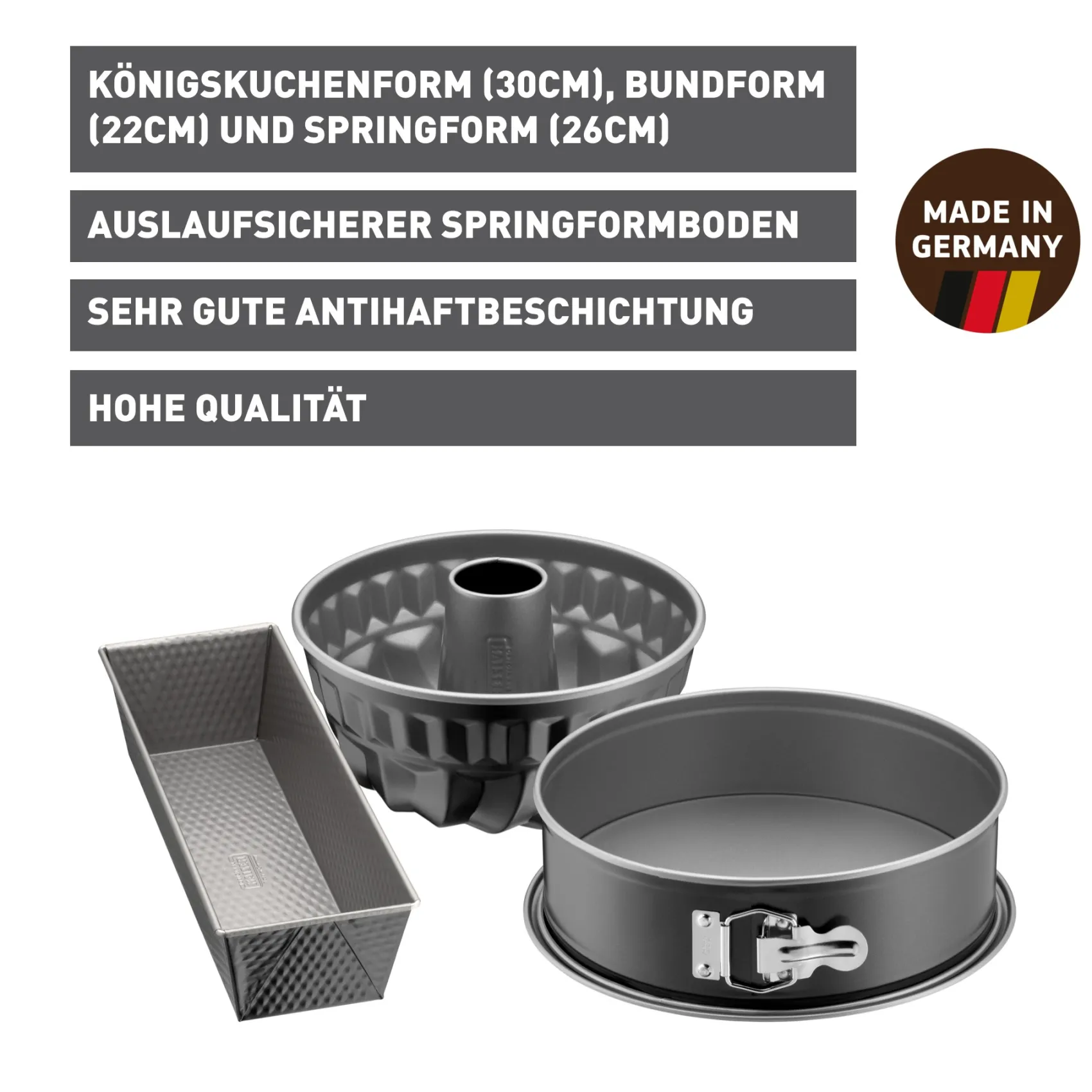 WMF Backformen|KAISER Inspiration Backformen-Set, 3-teilig