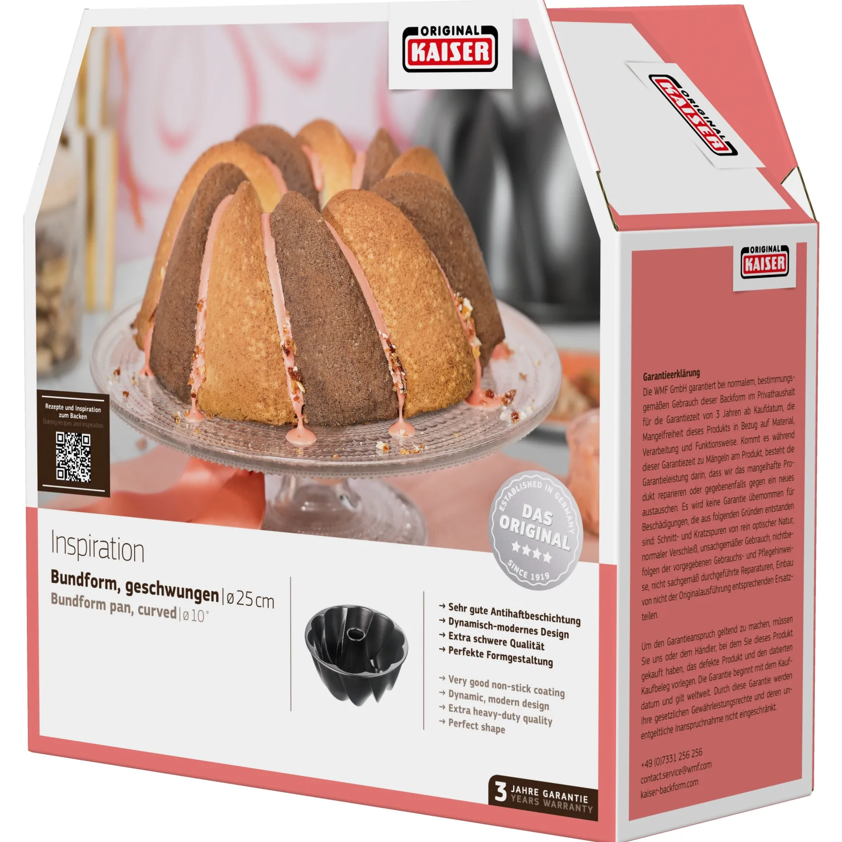 WMF Backformen|KAISER Inspiration Bundform geschwungen, 25 cm