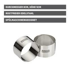 WMF Backutensilien|KAISER Inspiration Dessert- und Speiseringe, 2 Stück