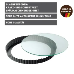 WMF Backformen|KAISER Inspiration Tarte- & Quicheform mit Glashebeboden, 28 cm