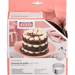 WMF Backutensilien|KAISER Inspiration Tortenring mit Griffen, 9 cm hoch