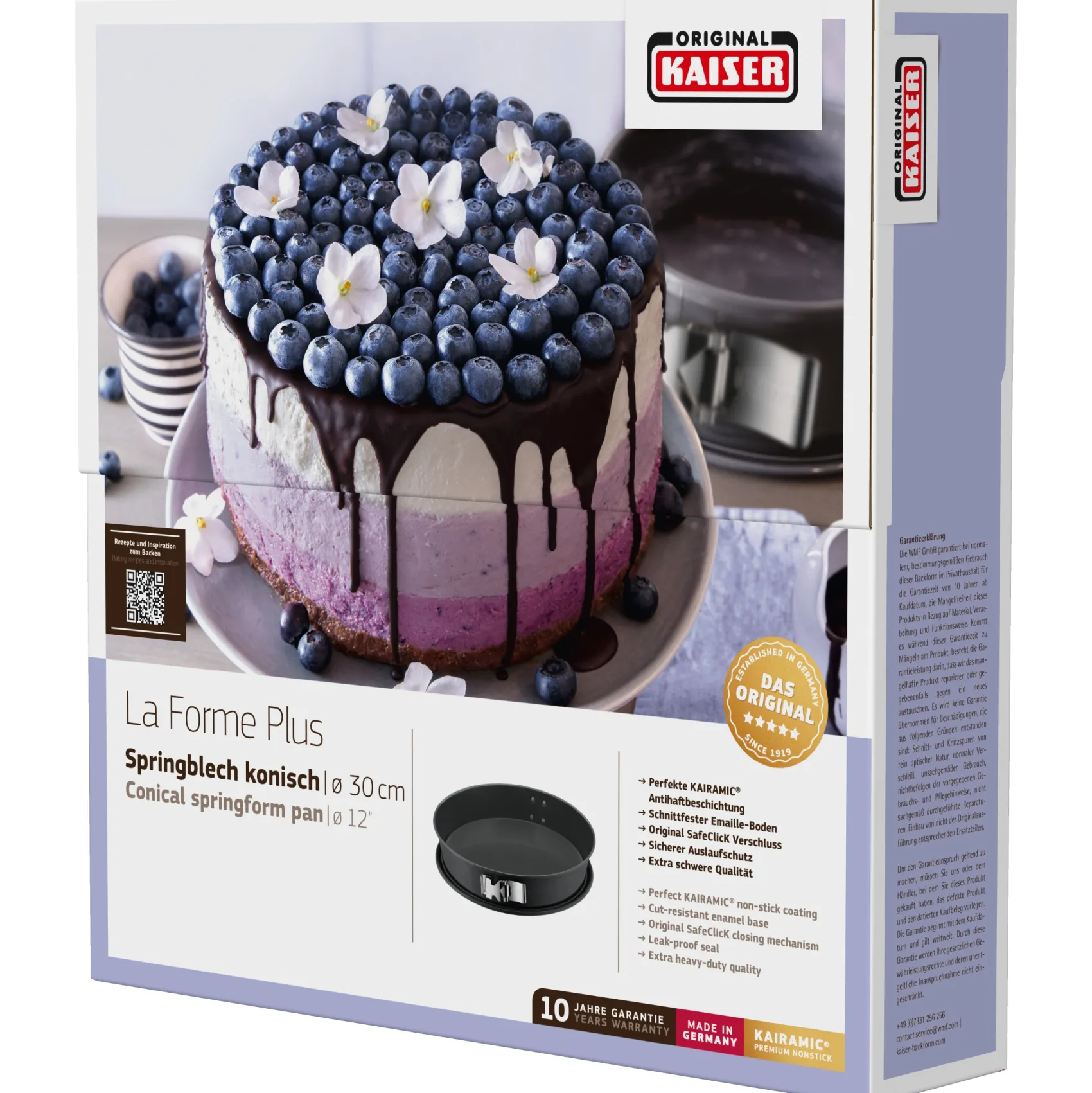 WMF Backformen|KAISER La Forme Plus Springform mit SafeClick, konisch, 30 cm