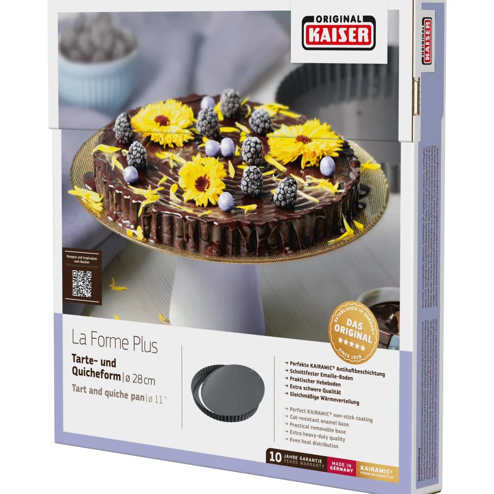 WMF Backformen|KAISER La Forme Plus Tarte- und Quicheform mit Hebeboden, 28 cm