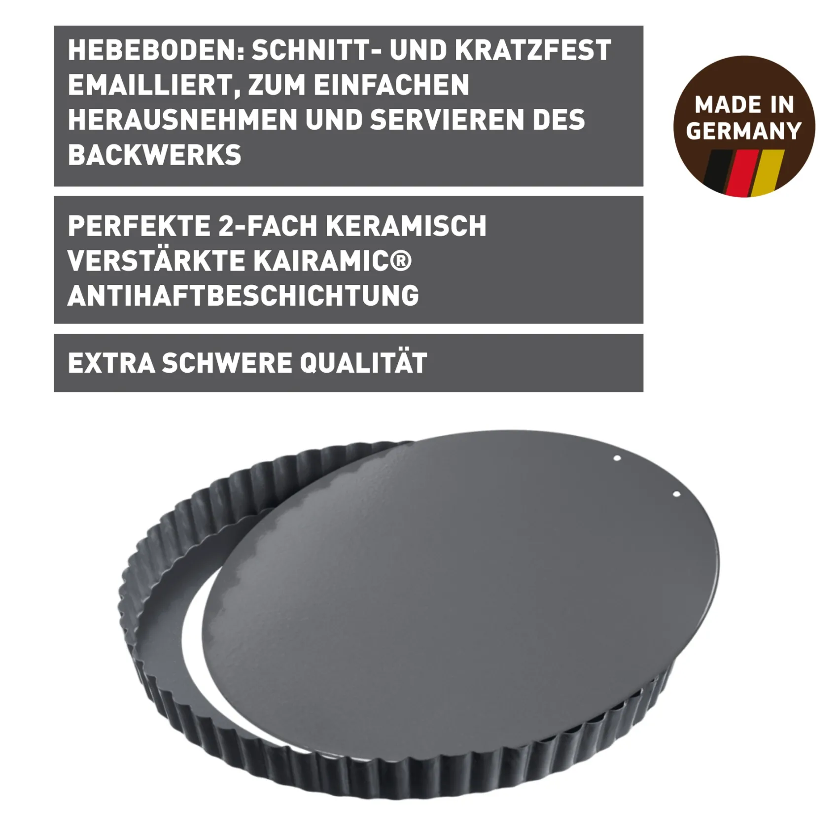WMF Backformen|KAISER La Forme Plus Tarte- und Quicheform mit Hebeboden, 32 cm