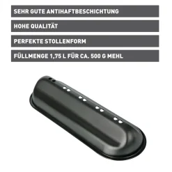 WMF Backformen|KAISER X-mas Stollenbackhaube, 39,5 x 14 x 8 cm