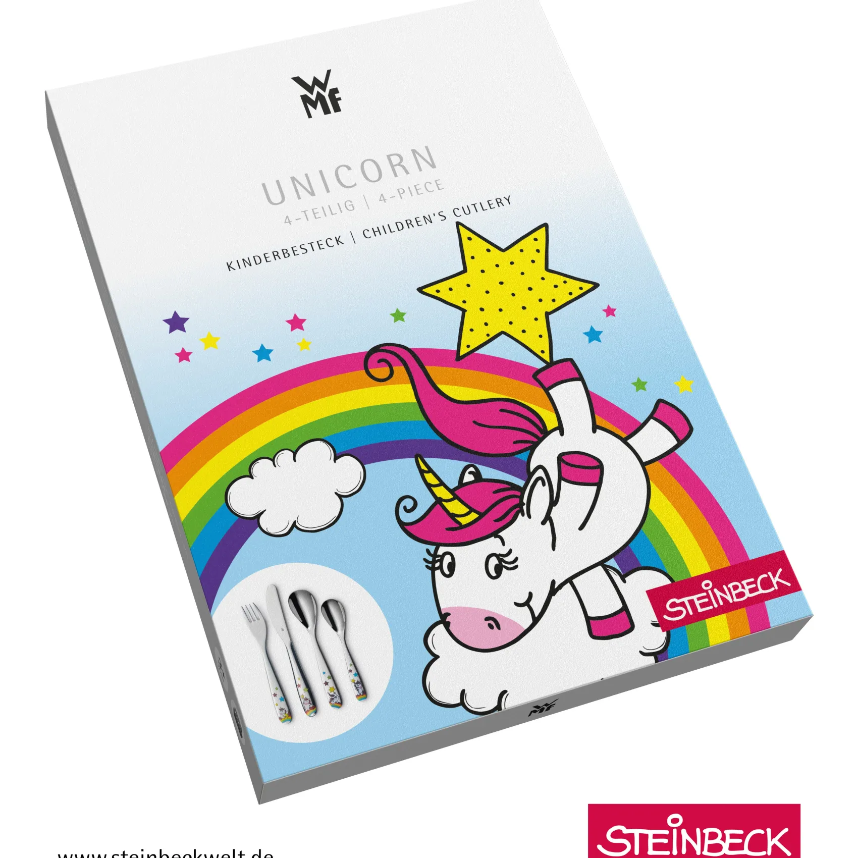 WMF Besteck-Sets|Kinderbestecke|Kinderbesteck-Set Einhorn, 4-teilig